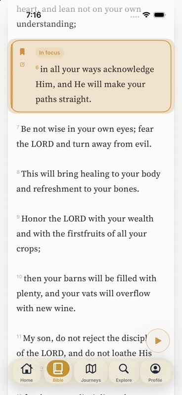 FaithVoice clean Scripture reader in light mode